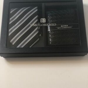 Lorenzo Black and Gray Tie Set